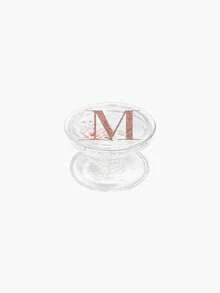 Pink Alphabet Element A-Z Alphabet Rose & Glitter Phone Grip, Transparent Expandable Phone Stand, Personalized Floral Phone Holder For Women & Girls Spring Gift - Multicolor - View 14