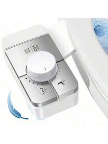 Ultra-Thin Self-Cleaning Cold Water Spray Bidet Toilet Attachment, With Dual Nozzle Design For Female & Rear Cleansing, Best Christmas Gift, White/Silver - A - View 11