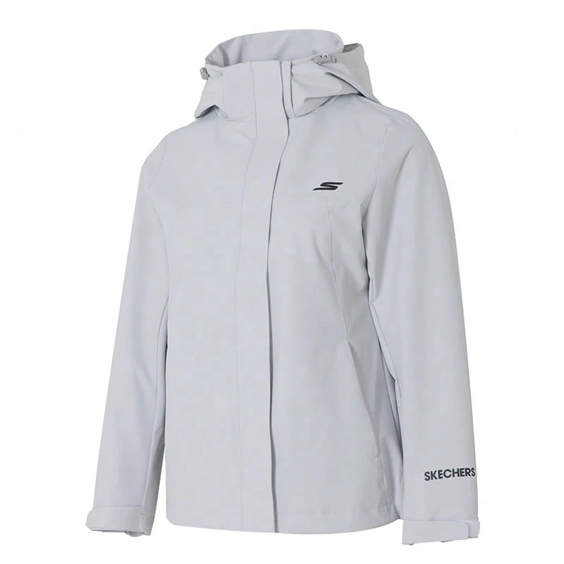 Skechers Women's Casual Jacket, Golf Series Woven Top, Sportswear, Lightweight And Comfortable Everyday Hooded Jacket P425W219-02VP - Glacier Gray - View 1