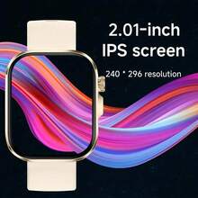 2025 New HD Full Touch Smartwatch For Men And Women - Supports Wireless Calls/Texting/Multi-Sport Modes/Remote Camera Control/Fitness Tracking/Outdoor LED Light, Compatible With Android And , Modern Style HD Display Gift, Fashionable Wearable - Black - View 6