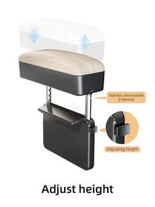 1 pieza Caja de almacenamiento para reposabrazos de coche, Caja de reposabrazos central multifuncional elevada, Soporte para el codo universal - A - Ver 4