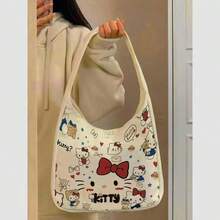 SANRIO Túi tote vải canvas hoạt hình, túi xách thời trang nữ, phong cách Kawaii dễ thương, túi đeo vai dung tích lớn, túi đi làm hàng ngày, thiết kế giản dị đa năng, họa tiết hoạt hình cổ điển, chất liệu vải canvas chất lượng cao, nhẹ, mềm mại, thoải mái khi mang theo, ngăn chứa rộng rãi, đa chức năng, phù hợp cho phụ nữ hiện đại thời trang sử dụng hàng ngày, phong cách dễ thương được ưa chuộng, túi đeo vai đa năng. - Nhiều màu - Xem 7