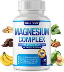 7-In-1 Magnesium Complex Supplement 1000mg | Glycinate Citrate Malate Taurate Orotate Blend | High Potency Magnesium Capsules | 90 Capsules (1 Bottle) - 1 Bottle - View 6
