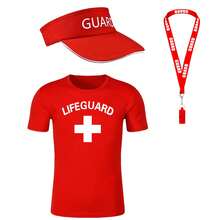 Bộ trang phục cứu hộ bãi biển, tiệc bể bơi, lễ hội hóa trang, Halloween, lễ hội âm nhạc, nhập vai, quà tặng ngày lễ và sinh nhật - Bao gồm áo phông, mũ và còi. - Nhiều màu - Xem 17