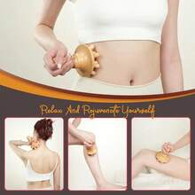 Dụng cụ massage đầu nấm bằng gỗ, massage thủ công các vết trầy xước, làm dịu cơ bắp, phù hợp cho cả nam và nữ. - A - Xem 1