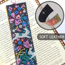 Bộ dụng cụ tranh đính kim cương làm bookmark, gồm 1 chiếc, với các họa tiết Rồng, Công, Bướm, Thỏ, được làm từ da PU kèm tua rua, thích hợp làm quà tặng ngày lễ cho người lớn mới bắt đầu và những người yêu sách. - Xem 9