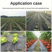 3.28ft Wide X 65.62ft Long Thick Black Barrier Fabric, Breathable & Permeable, Suitable For Fruit Orchard, Strawberry Planting, 1.18oz/Sq.Yd - Black Punch - View 9