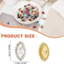 Crystal Teardrop Rhinestones, Metal Flat Back Sew-On Claws, Suitable For Handmade, DIY Clothing, Handicrafts, Garments, Shoes And Hats - Color Mixing - View 2