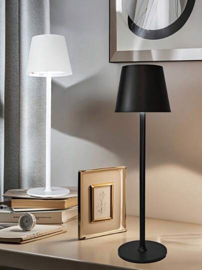 Đèn bàn LED kim loại điều chỉnh được, 1 chiếc, 3 màu ánh sáng, có thể điều chỉnh độ sáng, đèn cầm tay, có thể sạc lại - Kiểu dáng trang trí nghệ thuật, điều khiển cảm ứng, bề mặt được đánh bóng, thích hợp để trang trí phòng ăn, phòng ngủ và không gian ngoài trời.