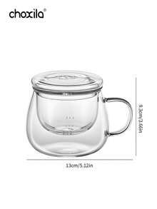 1pc High Borosilicate Glass Tea Cup, Japanese Style Tea Separation Inner Tea Strainer Glass Cup, Household Tea Cup, Water Cup - Glass Teacup - View 6