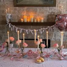 11pcs Pink & Black Bow Party Decorations, Bow Garland Decor, Suitable For Party, Holiday, Birthday, Wedding, Engagement, Fireplace, Wall Decor - Multicolor - View 3