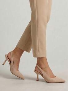 RevReaL Women's Peep Toe High Heels - Elegant And Modern - Beige a - View 2