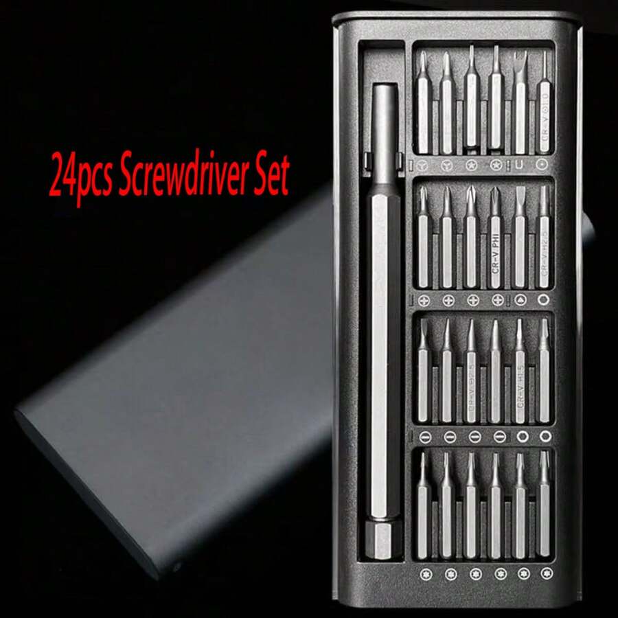 24件套螺丝刀维修工具套装，24合1磁性精密螺丝刀套装 - 螺絲起子套裝 - 查看 1