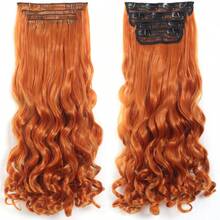 Synthetic Clip In Long Straight Hair Extensions Black Brown Blonde Heat Resistant Hair Extensions 4 Pcs Roman Curly Hair Pieces For Women Daily Party Use - Multicolor - View 12