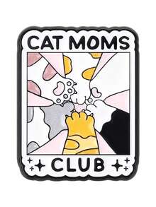 1枚可爱猫爪珐琅徽章，猫妈妈俱乐部金属胸针，时尚翻领别针，背包服装装饰，朋友礼物 - 彩色 - 查看 11