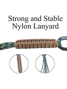 6-Call Duck Carry Lanyard, Portable Neck Strap For Hanging Small Goose/Predator/Waterfowl Game/Poultry/Bird/Duck Call, Lightweight Decoy Tether With Adjustable Loops, Durable Braided Ring And Heavy Duty Buckle - Multicolor - View 5