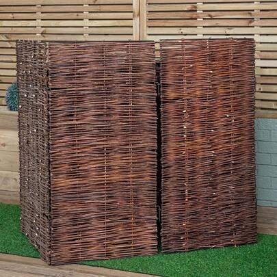 1.16m X 1.83m Triple Garden Patio Willow Wheelie Bin Screen Hideaway