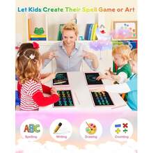 10-Inch Doodle Board Toy With Rope, Gift For 3-8 Year Old Girls And Boys, Colorful LCD Writing Tablet, Suitable For Easter Basket Filler, Educational Travel Toy - Pink - View 4