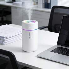 1个彩色LED香薰加湿器 - 便携静音 - 适用于卧室、办公室和汽车,USB迷你加湿器,带LED夜灯、雾化模式、自动关机、超声波香薰机,是情人节/万圣节/圣诞节/复活节送给孩子/学生/情侣的理想礼物 - Mist - 查看 9