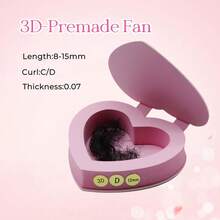 600 Pcs 3D 4D 5D 6D 7D 8D Premade Fans Eyelash Extensions 8-15mm Length 0.07mm C Curl Premade Lash Extensions Fans Pointed Base Pre Made Volume Lashes Pre Fanned Lash Extensions Middle Stem Lash Clusters Individual Eyelashes - C - View 40