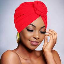 女士头巾帽，时尚蜗牛帽波西米亚风头巾帽 - 彩色 - 查看 20