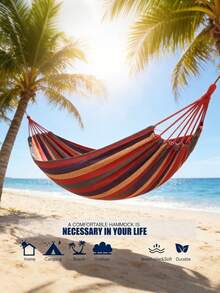 1pc Portable Outdoor Hammock With Tree Straps | 475lbs Capacity Durable Hammock | Foldable Travel Hammock With Storage Bag Suitable For Camping, Yard And Garden, Picnic Essentials, Camping Gear, Adult Hammock, Outdoor Patio Furniture, Hammock, Garden, Gardening Supplies, Beach Essentials, Holiday Essentials, Personalized Gift, Garden Furniture, Garden Chair, Hammock, Camping Equipment - Multiple Styles - View 12