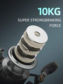 BILLINGS 纺车轮，5000-7000系列顺滑鲤鱼渔线轮，前后双刹车，最大拖拽力10公斤，带防反转功能，金属线杯+金属摇臂，适用于海水和淡水垂钓 - 彩色 - 查看 2