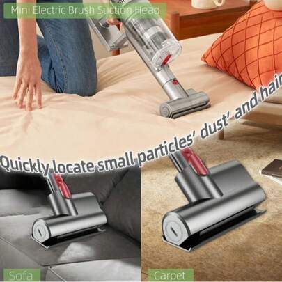 Dys吸尘器配件，轻松深度清洁床垫、床褥、沙发刷头，适用于DysV7 V8 V10 V11 V15无线吸尘器 - 不含电池，床垫吸头，床褥电动除螨刷，工具头替换件