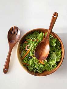 Bộ 2 thìa và dĩa trộn salad bằng gỗ keo tự nhiên. Dụng cụ nhà bếp bằng gỗ chưa hoàn thiện. Thìa trộn chịu nhiệt, thìa có lỗ để xới mì/salad, thìa nấu ăn chống dính. Được đánh bóng thủ công, thiết kế không dăm gỗ với lỗ treo để dễ dàng cất giữ. Đồ dùng nhà bếp bằng gỗ thích hợp cho salad, mì, xào và nhiều món khác. Vật dụng nhà bếp kiểu cổ điển giúp nâng cao trải nghiệm nấu nướng. Lý tưởng để làm quà tặng hoặc sử dụng cá nhân. - Nhiều màu - Xem 11