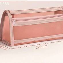 1pc Personalized Transparent Large Capacity Pencil Case, Fashion Minimalist Pencil Bag, High Capacity Nylon Mesh Breathable Pencil Pouch, Exam/Student Stationery Bag, Mesh Pencil Storage Bag, Minimalist Student Supplies Box, Back To School Study Essentials - Multicolor - View 7