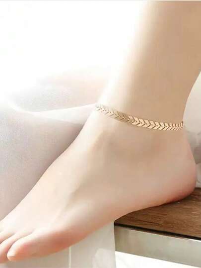 性感女士身体链脚链，百搭沙滩装，复古金色脚链饰品