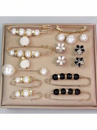 10 piezas de broches de clip para la cintura para fijar, prevenir la exposición en vestidos de escote bajo y decorar abrigos, cárdigans, suéteres