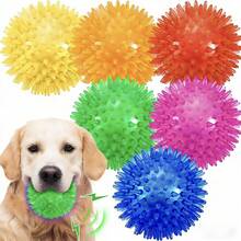 Dog Toys Ball, 3/4/6 Pack Squeaky Dog Toys, Durable Dog Toys For Aggressive Chewers, Spiky Dog Ball For Clean Teeth And Training, Fetch Toys For Dogs, Puppy Chew Toys For Teething - 多 - 查看 12
