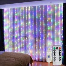 1pc LED Window Curtain Lights - USB Powered, 8 Lighting Modes - Ideal For Wedding, Party, Christmas And Halloween Decoration - USB Curtain Light String - View 10