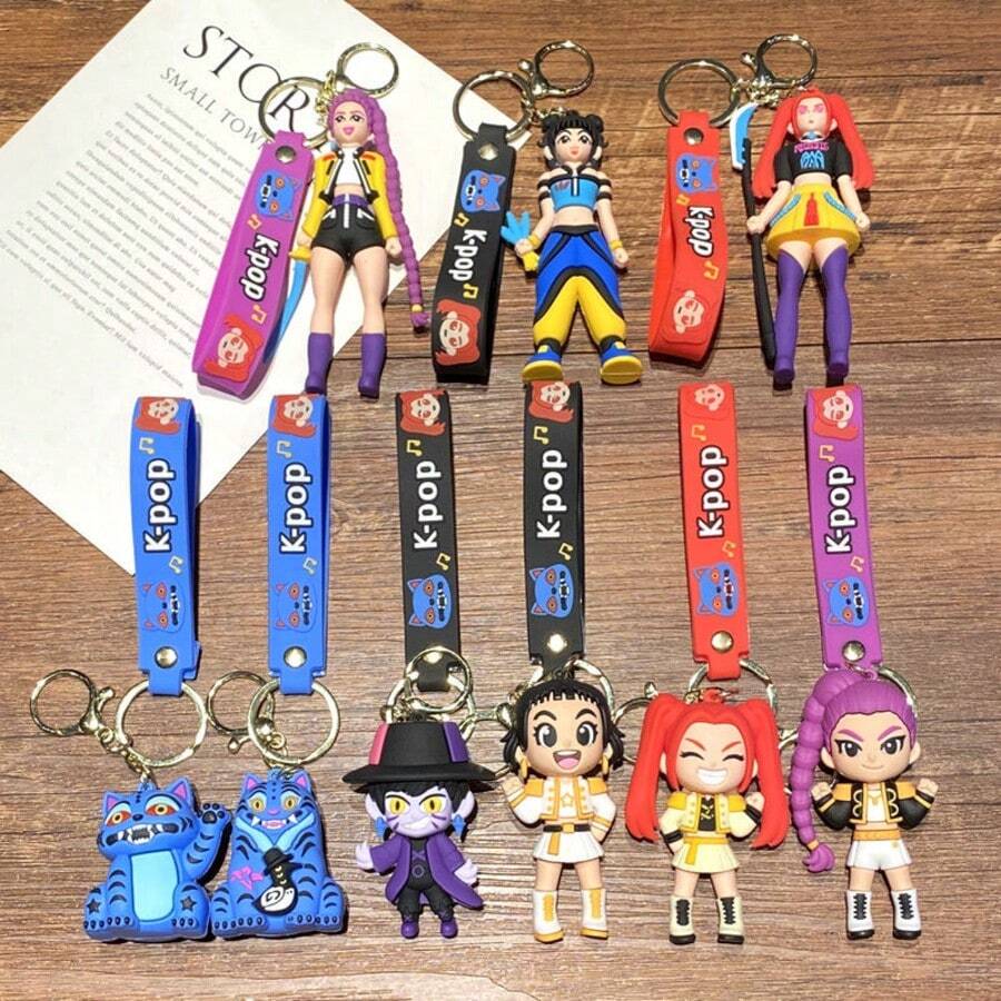 KPOP Witch Hunting Girl Group Keychain, Cartoon Anime 3D Figure Bag/Car Pendant, Small Gift - Multicolor - View 1