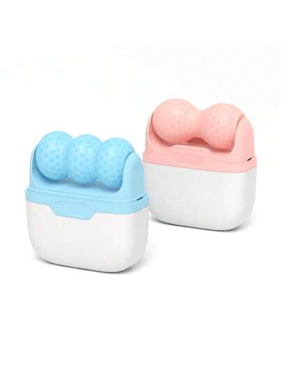 1个面部冰敷滚轮，二合一冷敷放松按摩滚轮，适用于面部和眼部