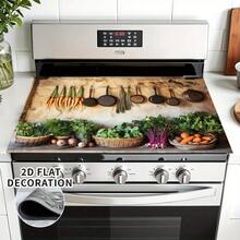 1pc, 2D Rubber Furnace Cover Pad, With Non-Slip And Heat-Resistant Synthetic Surface, Is Suitable For Glass Electric Furnace, With Scratch-Proof Function, And Can Be Used As Oven, Washing Machine And Dryer. - Multicolor - View 6