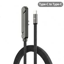 合金金属支架 240W 可折叠手机支架及数据线，Type-C 转 Lightning，多角度可调尼龙编织线，65W USB/Type-C 转 Type-C 接口，高速数据传输及快速充电，兼容 及其他智能设备，妇女节礼物 - 黑色 - 查看 13