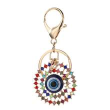 Móc khóa hình mắt quỷ mới, mặt dây chuyền đính đá lấp lánh phong cách retro, quà tặng nhỏ tinh tế, phụ kiện hợp kim kẽm sáng bóng kiểu Bohemian, thích hợp cho mùa hè. - Con mắt ác - Xem 7