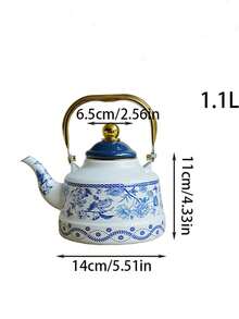 SummitPulse 1 Set, Chinesischer Stil Blau-Weiß Porzellan Kochgeschirr Set, geeignet für Gasherd, Induktionskochfeld, beinhaltet Teekanne, Kaffeekanne, Milchtopf, multifunktionale dickversiegelte Vorratsbehälter, Salatschüssel, Obstschale, Gewürzglas, Kaffeedose, Teedose, Mehrzweck-Vorratsbehälter für alle Jahreszeiten, hitzebeständige Suppenschüssel, Instantnudel-Schüssel, Reisschüssel, Outdoor-Picknick-Campinggeschirr - Übersicht 13