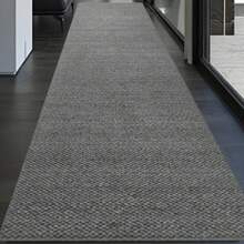 1pc Long Strip Faux Sisal Rug - Machine Washable Mat, Suitable For Entryway, Bathroom, Hallway, Kitchen, Laundry Room, Kitchen Mat, Long Strip Rug, Area Rug, Decorative Rug, Home Decor, Washable Rug - Grey - View 6
