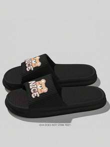 Cartoon Casual EVA Slippers, Comfortable Home Wear For Spring & Autumn - Black 2 - View 3