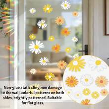 1pc Removable Static Cling Window Film With Floral Plant Pattern, Suitable For Living Room Bedroom Home Decor - Multicolor - View 12