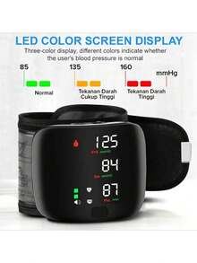 Rechargeable Wrist Blood Pressure Monitor, Automatic Electric Intelligent Blood Pressure Measuring Instrument, Can Retain Measurement Data, Can Measure The Blood Pressure Of 2 People, Rechargeable Touch Blood Pressure Monitor,Gifts For Elders - Voice - View 7
