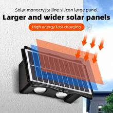 1pc Solar Wall Light, LED Solar Lamp, Battery Lamp, RGB/Warm Light 3000K, 2/4/6/8 LED, Suitable For Balcony, Stairs, Patio, Window Sill, Garage, Entrance - Solar Wall Light - View 4