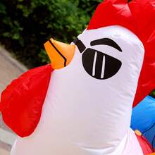 Adult Chicken Cosplay Inflatable Costume, Carnival Wear, Halloween Attire For Men And Women - Multicolor - View 5