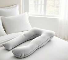 Full Body U Shape Pillow Ultra Soft Pregnancy Maternity Nursing Support Comfort - Light Grey - View 5