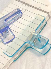 4pcs/1pc Transparent Acrylic Plastic Clips, Office Supplies, School Supplies, Jelly Clips, Multi-Functional Photo Clips, Exam Paper Clips, Invoice/Document Organizers, School Supplies. - Multicolor - View 1