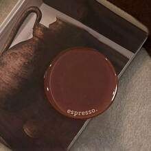 1pc Retro Brown English Round Expandable Foldable Slouchy Phone Holder, Compatible With Apple, Minimalist Aesthetic Adhesive Stand - Multicolor - View 14