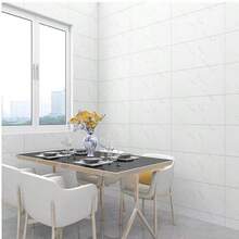 20-teilige moderne weiße Marmor Peel & Stick Fliesen Wandpaneele - selbstklebende Vinyl Küchenrückwand & Badezimmer, einfaches Matching Design, 60 x 30 cm - 20Pcs - Übersicht 10